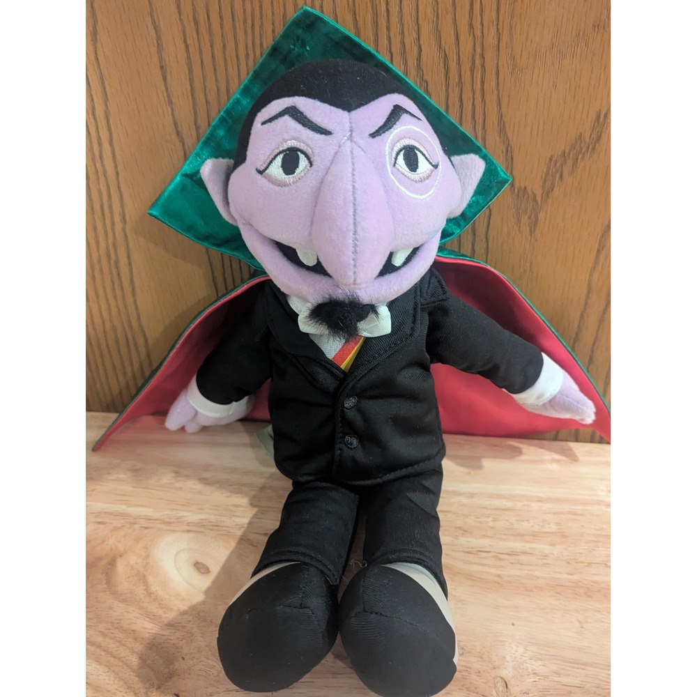 Sesame Street Count von Count GUND Plush 2019 w/ Green Cape 14" Stuffed Toy